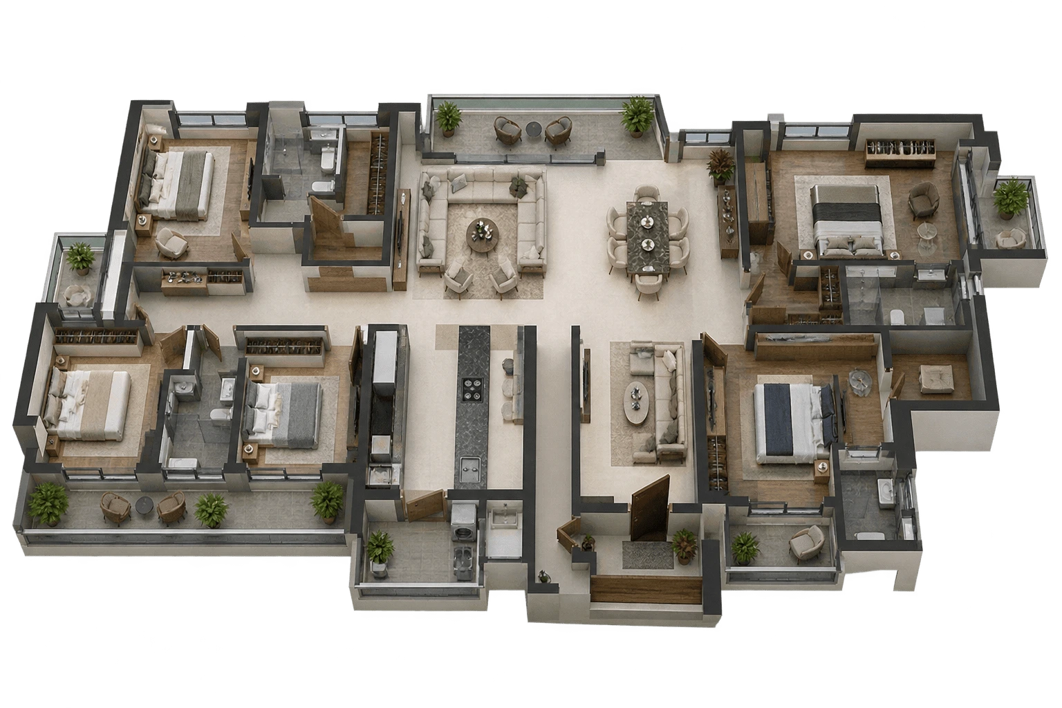 IOS Prime Tathawade 5 BHK Floor Plan Image